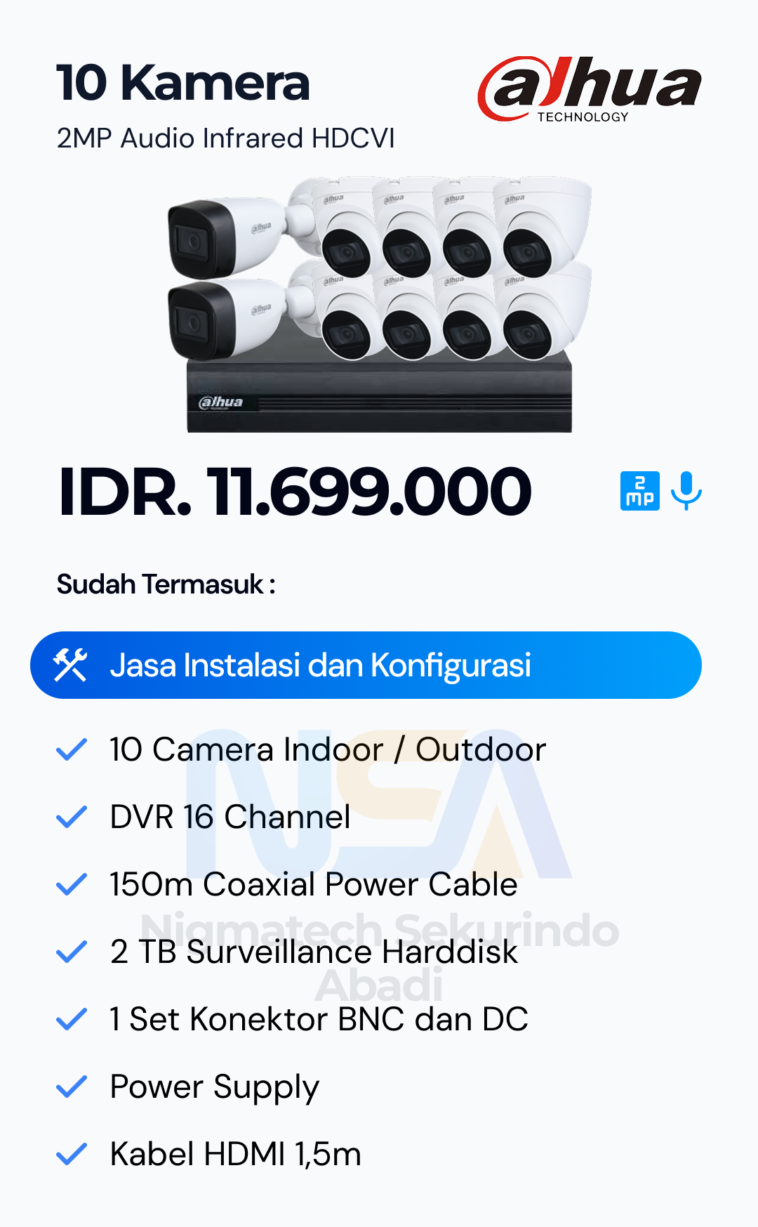 Paket CCTV Dahua 2 Kamera