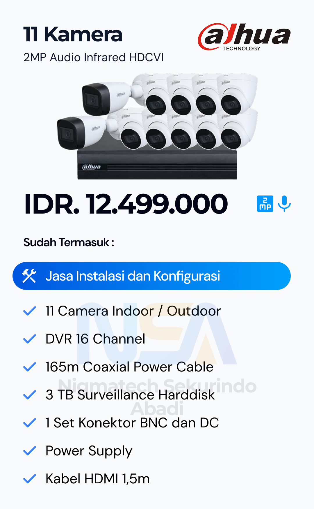 Paket CCTV Dahua 2 Kamera