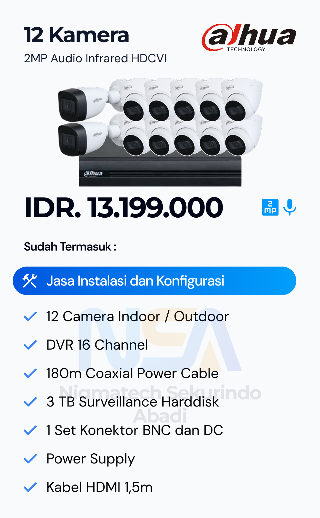 Paket CCTV Dahua 2 Kamera