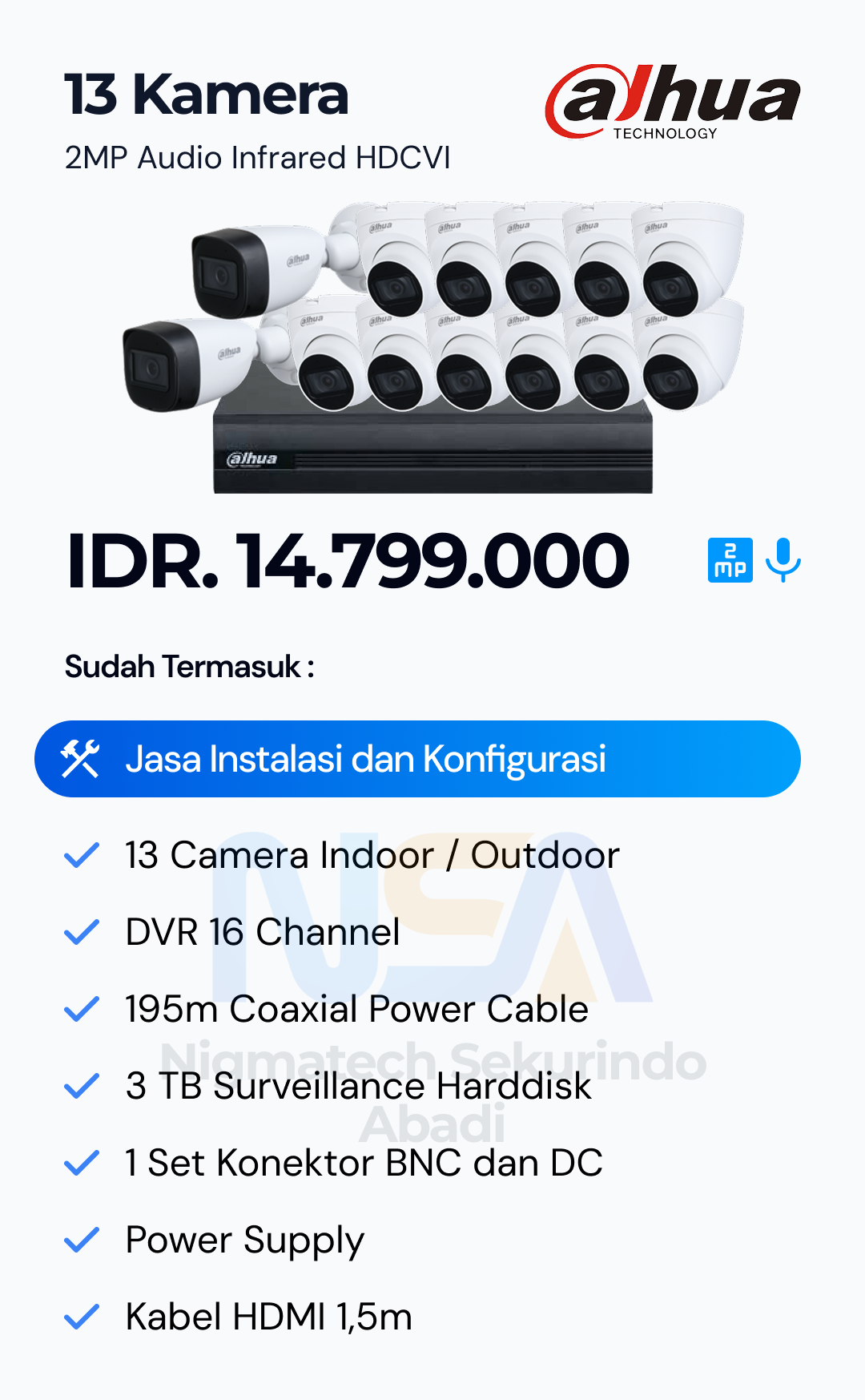 Paket CCTV Dahua 2 Kamera