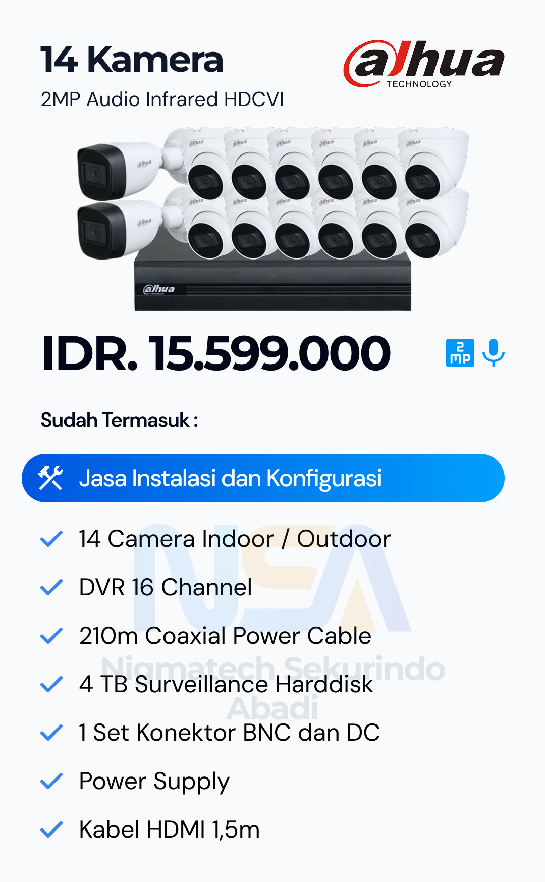 Paket CCTV Dahua 2 Kamera