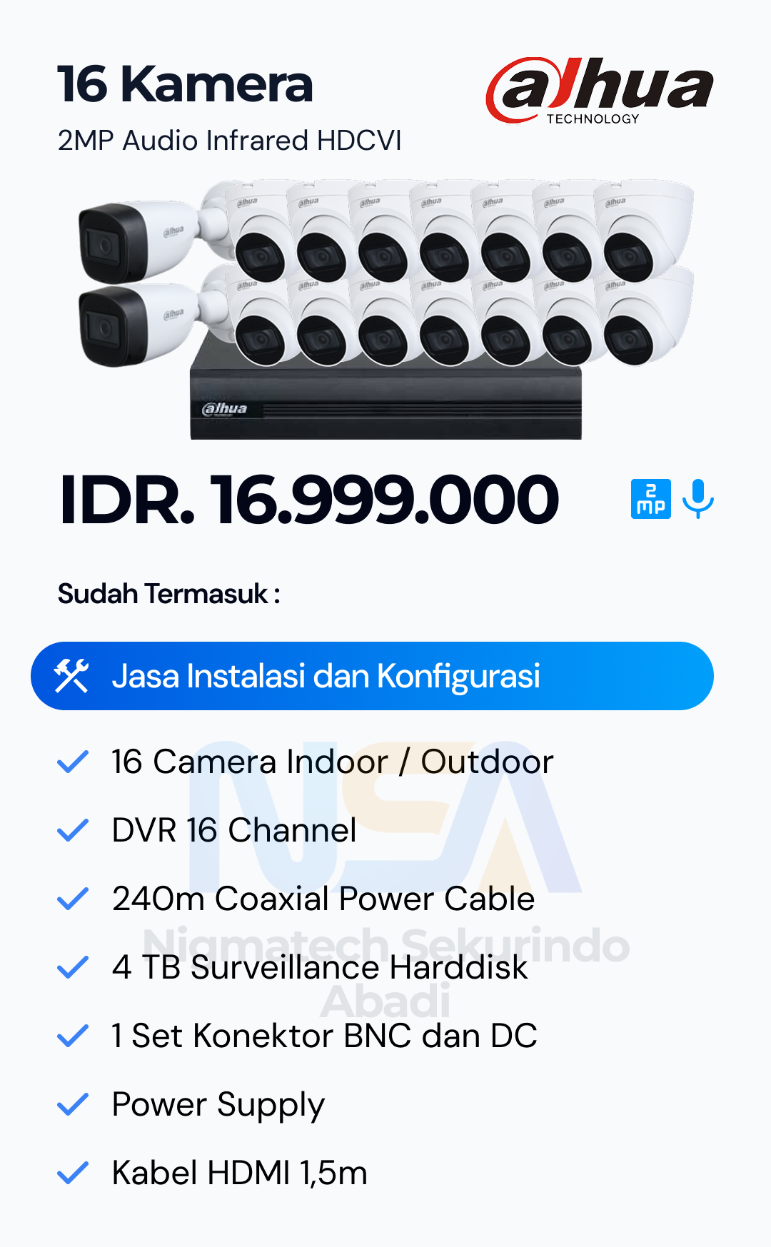 Paket CCTV Dahua 2 Kamera