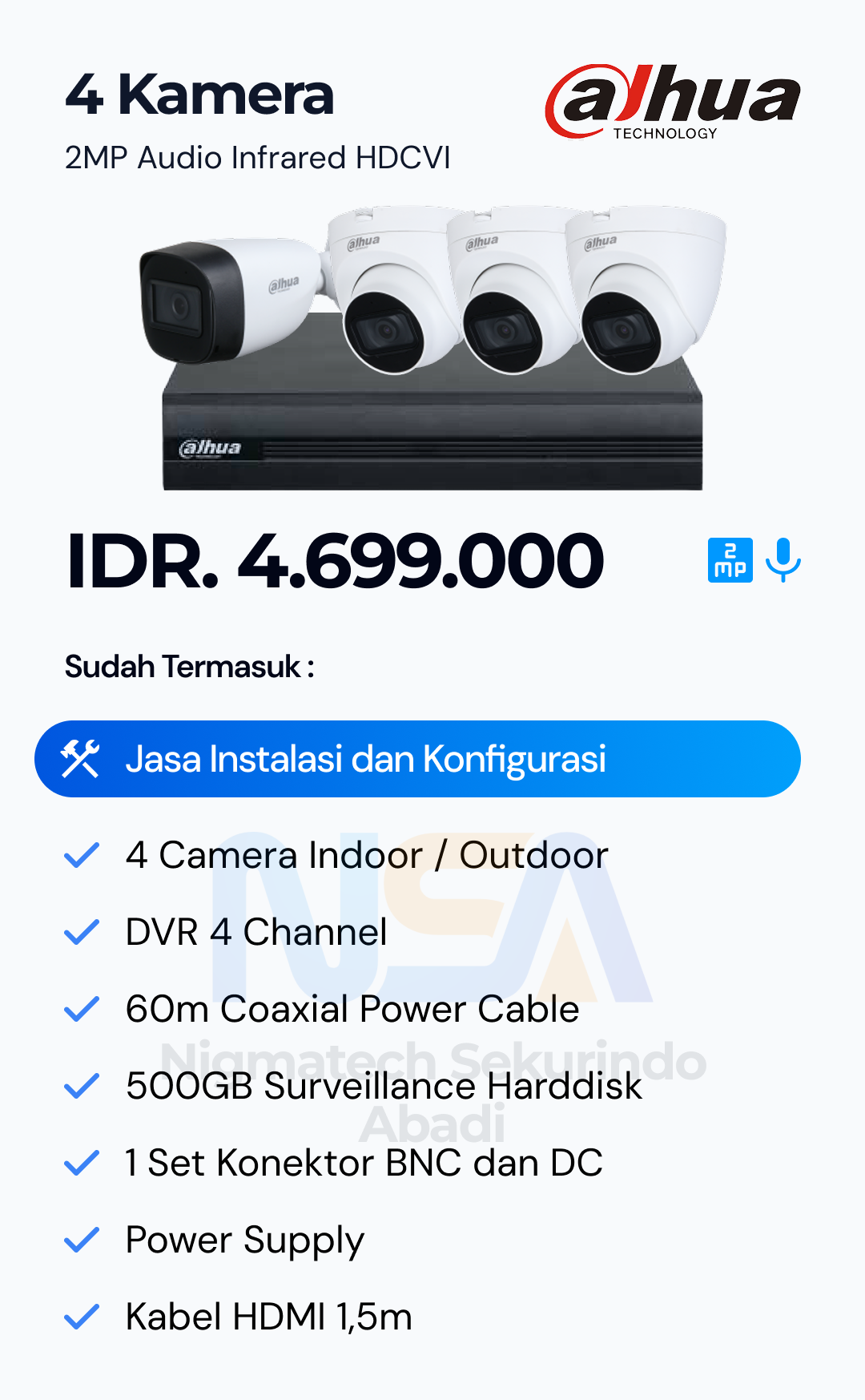 Paket CCTV Dahua 2 Kamera