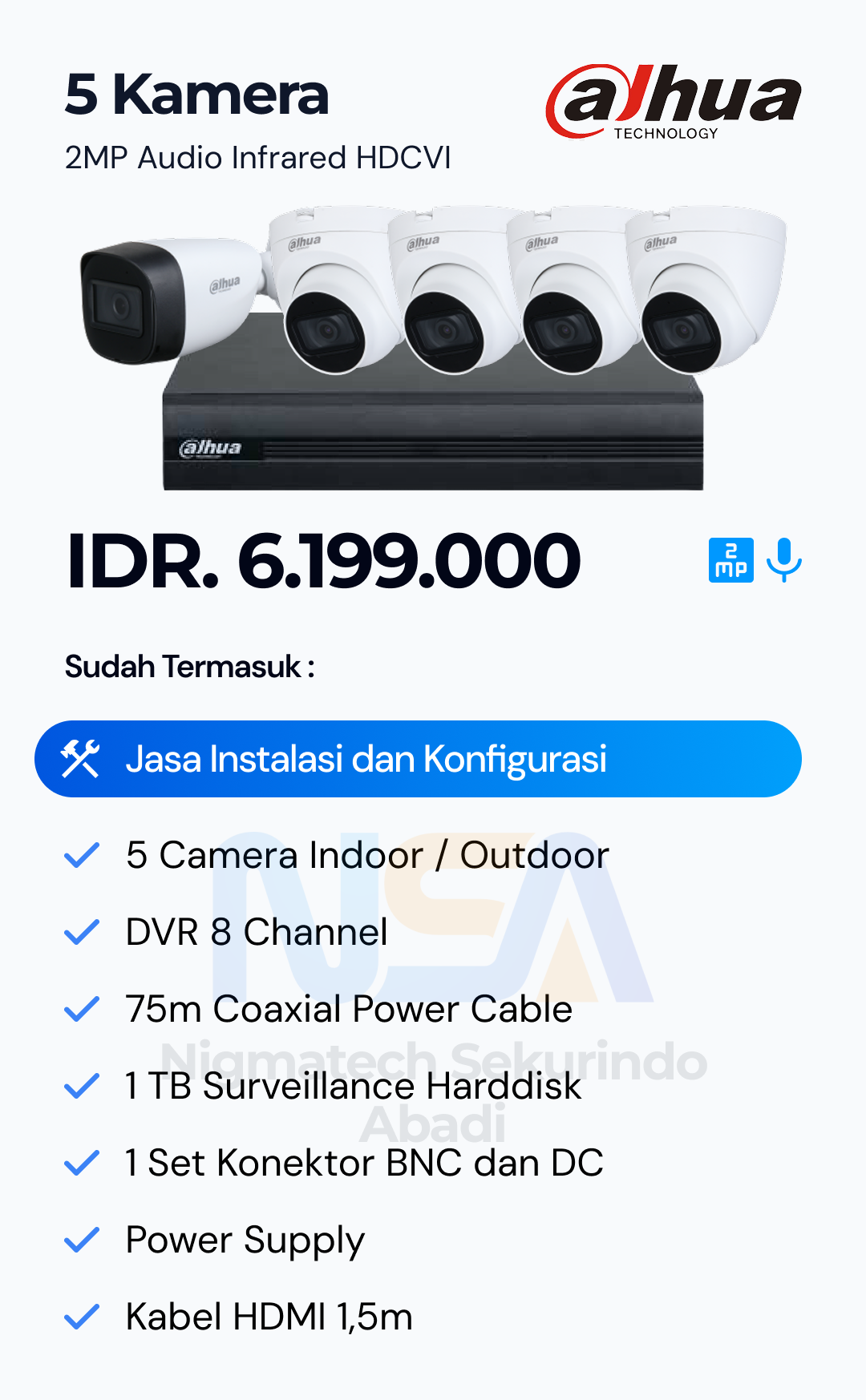 Paket CCTV Dahua 2 Kamera