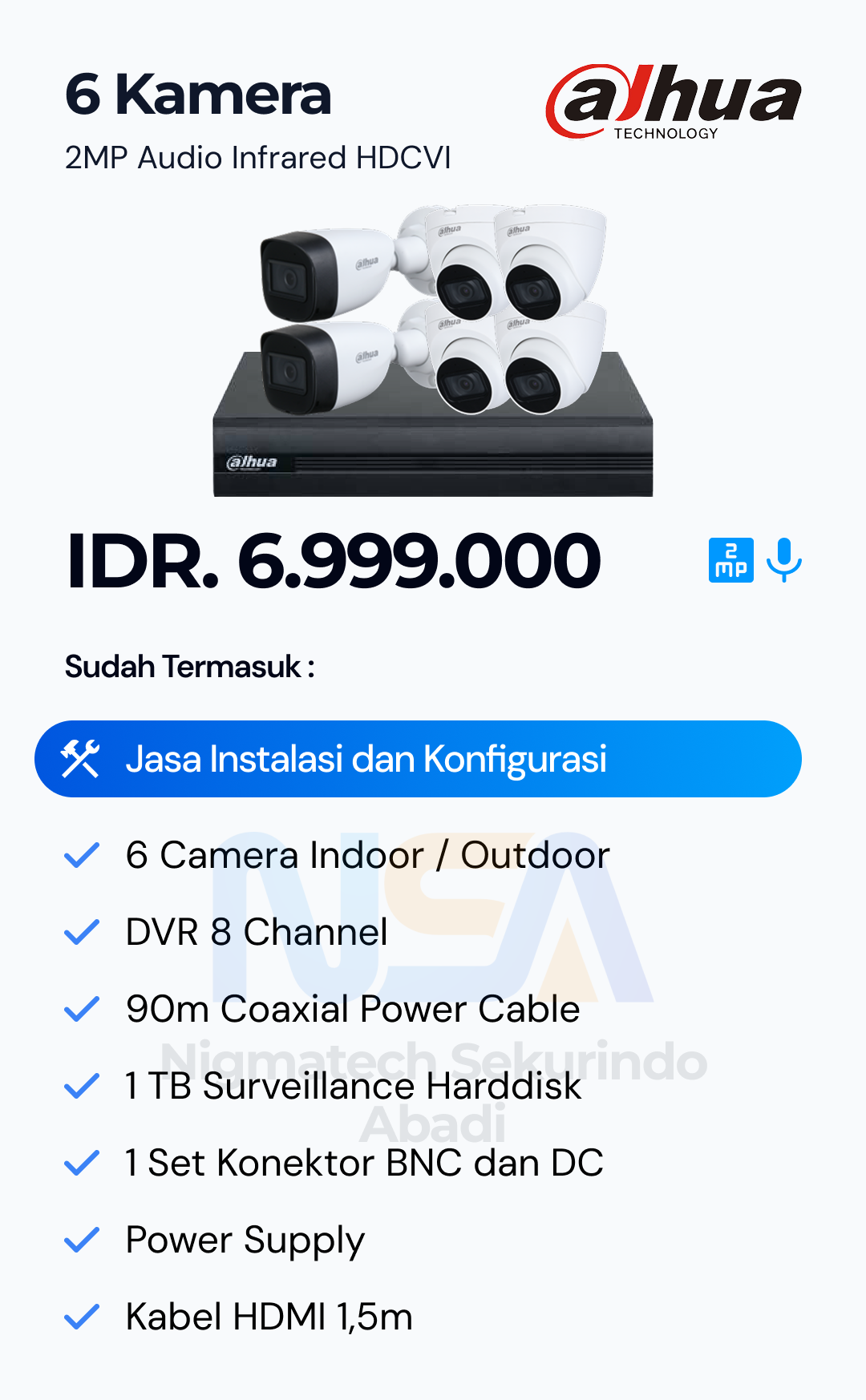 Paket CCTV Dahua 2 Kamera