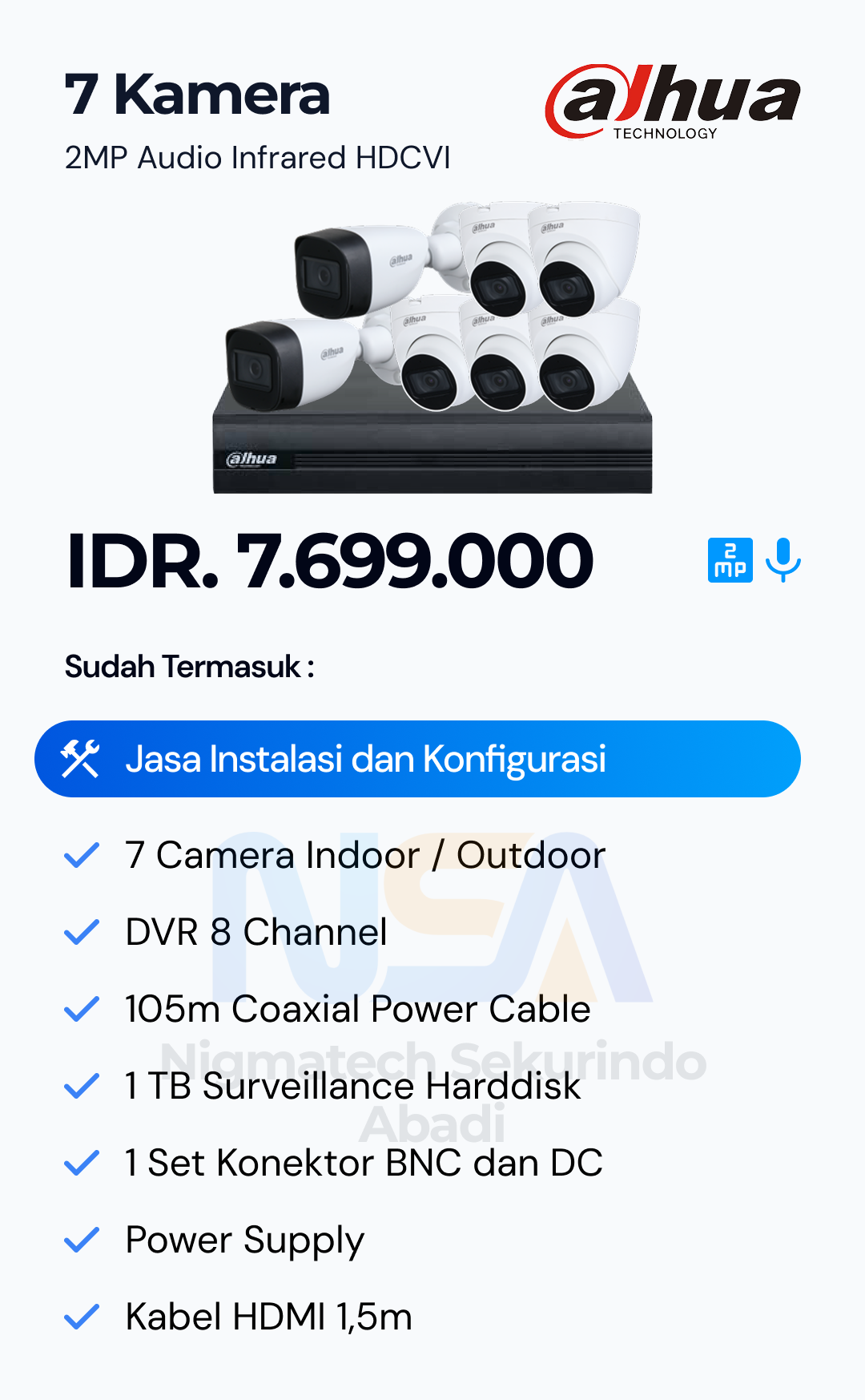 Paket CCTV Dahua 2 Kamera