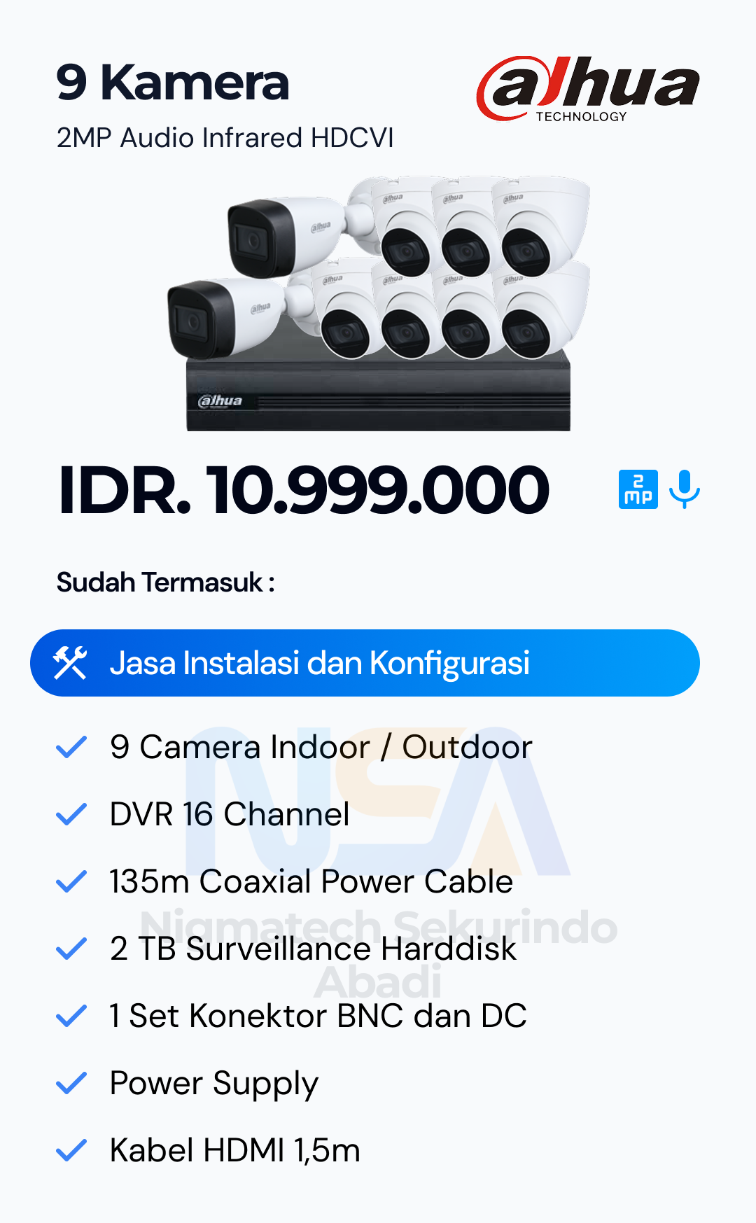 Paket CCTV Dahua 2 Kamera