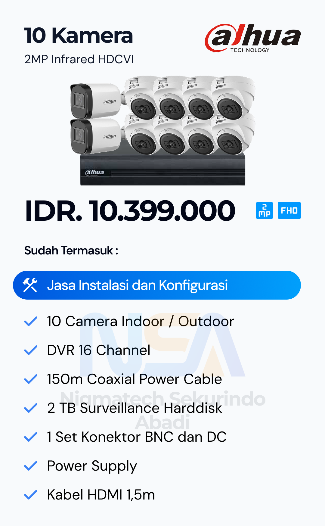 Paket CCTV Dahua 2 Kamera