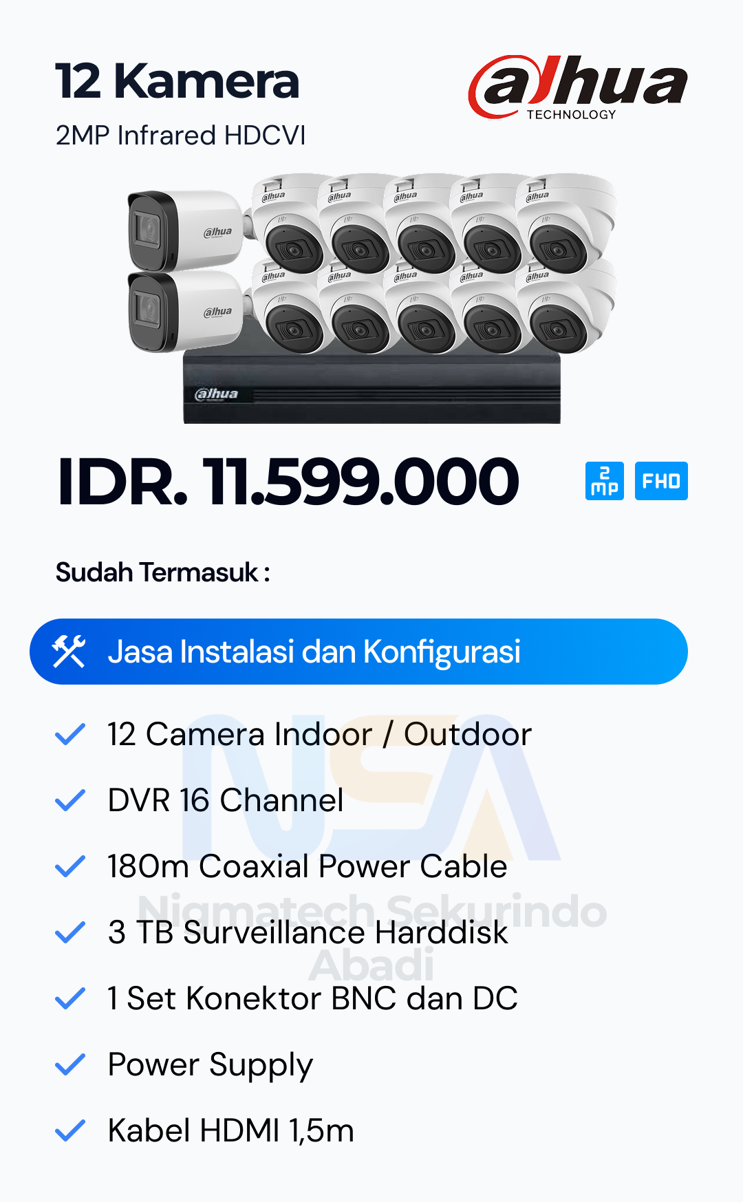 Paket CCTV Dahua 2 Kamera