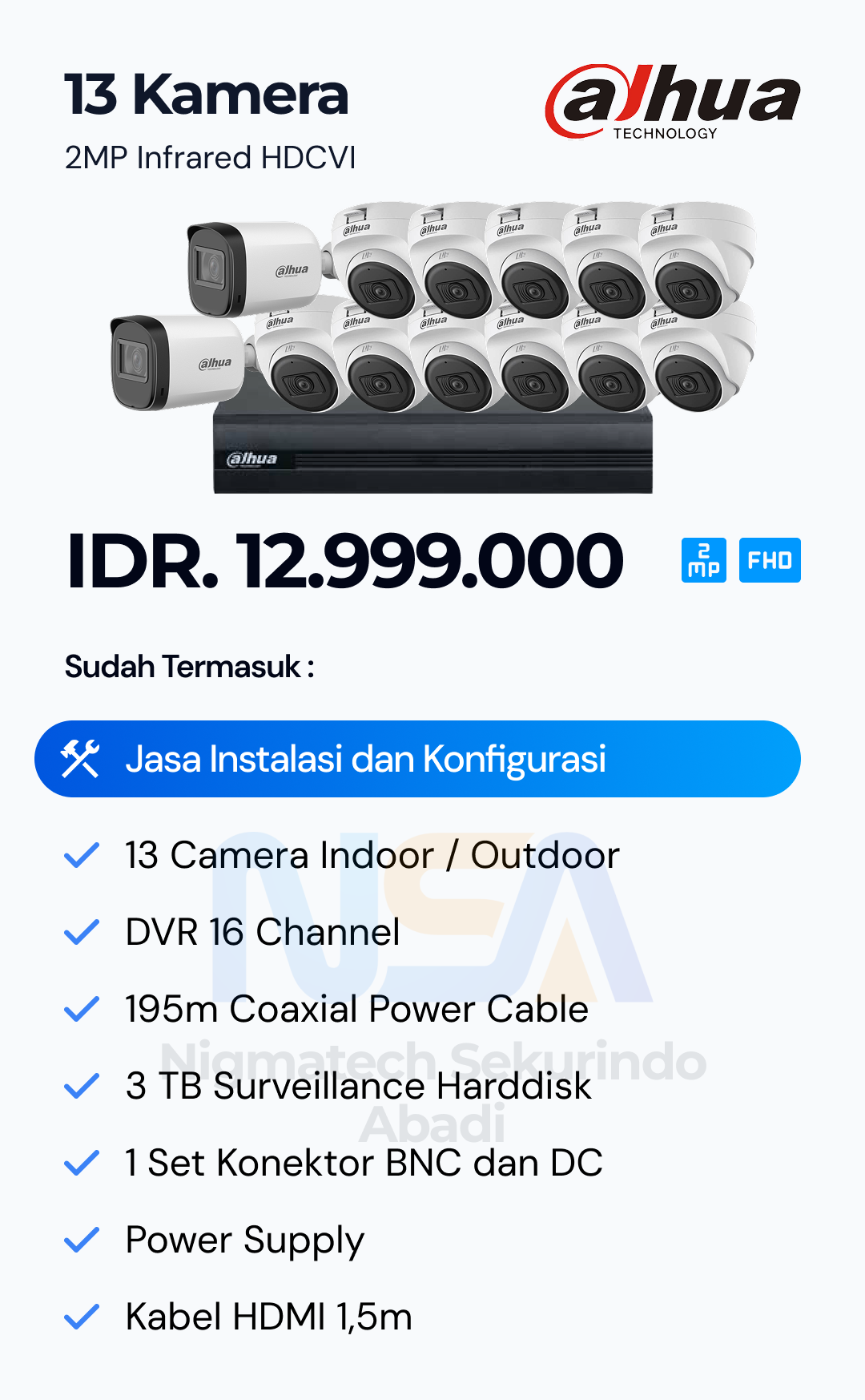 Paket CCTV Dahua 2 Kamera