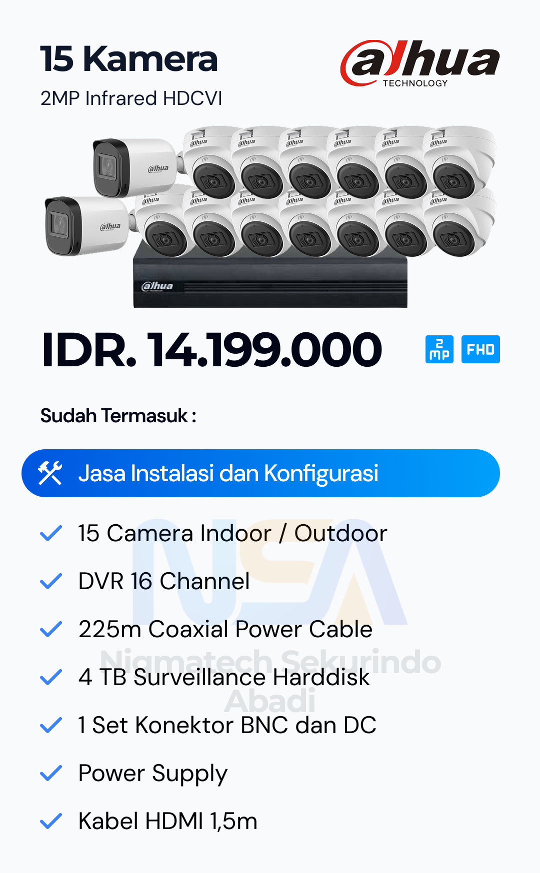 Paket CCTV Dahua 2 Kamera