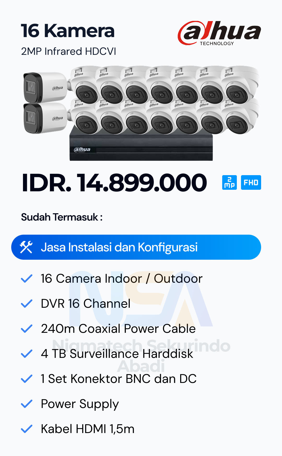 Paket CCTV Dahua 2 Kamera