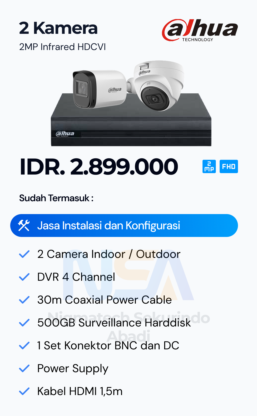 Paket CCTV Dahua 2 Kamera