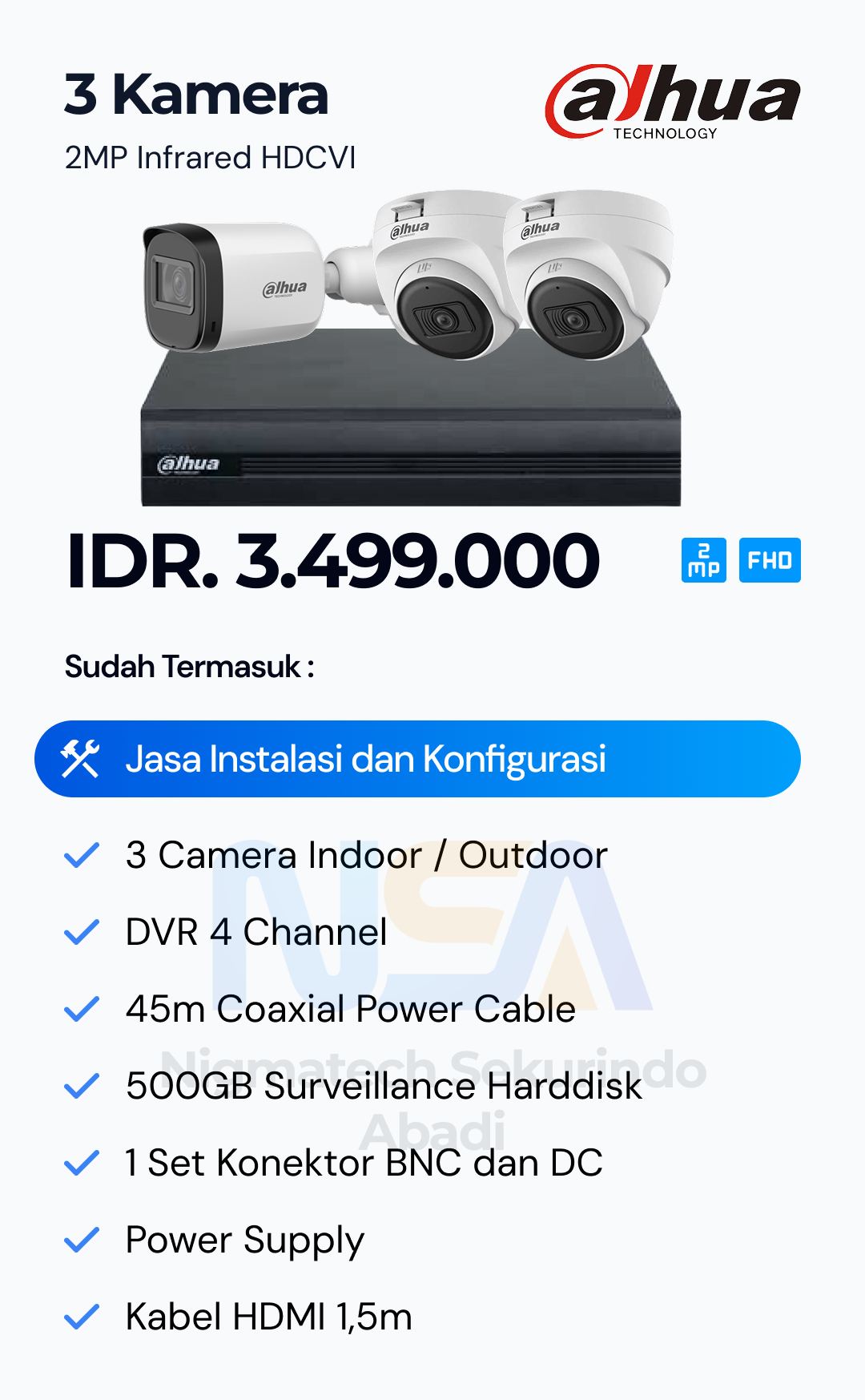 Paket CCTV Dahua 2 Kamera