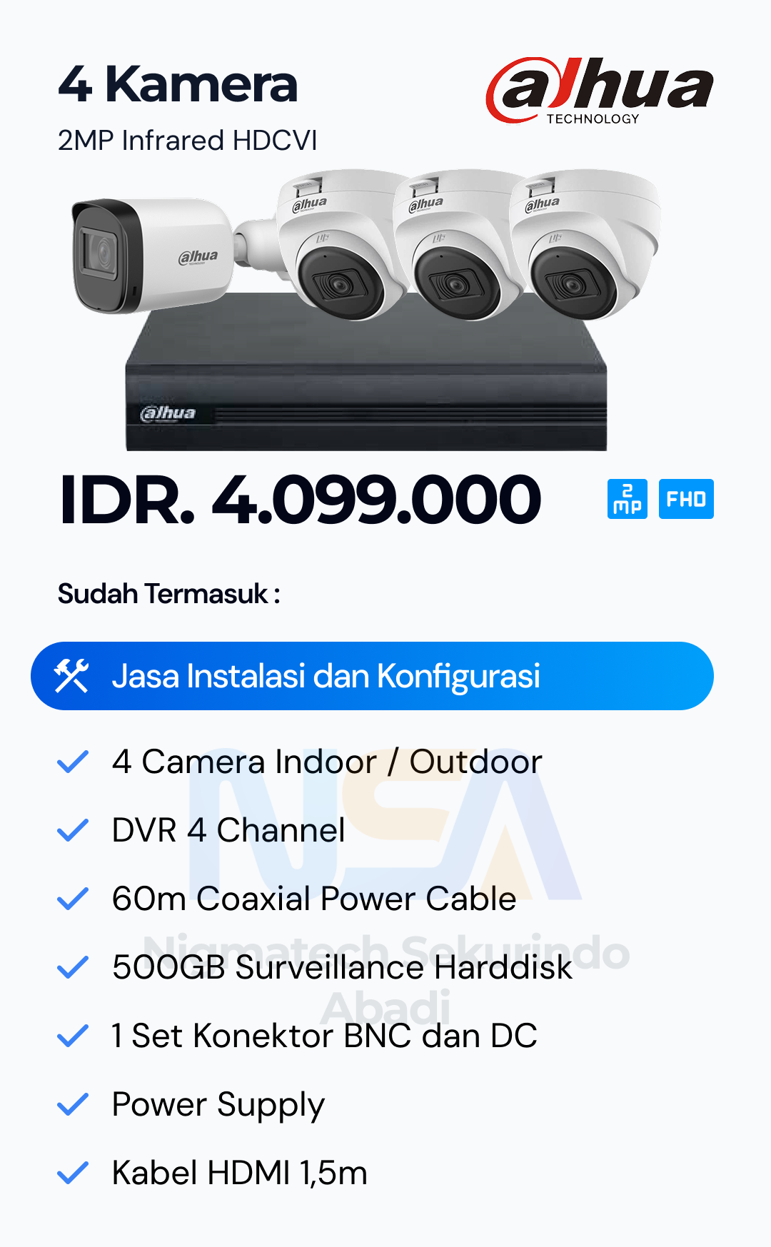 Paket CCTV Dahua 2 Kamera