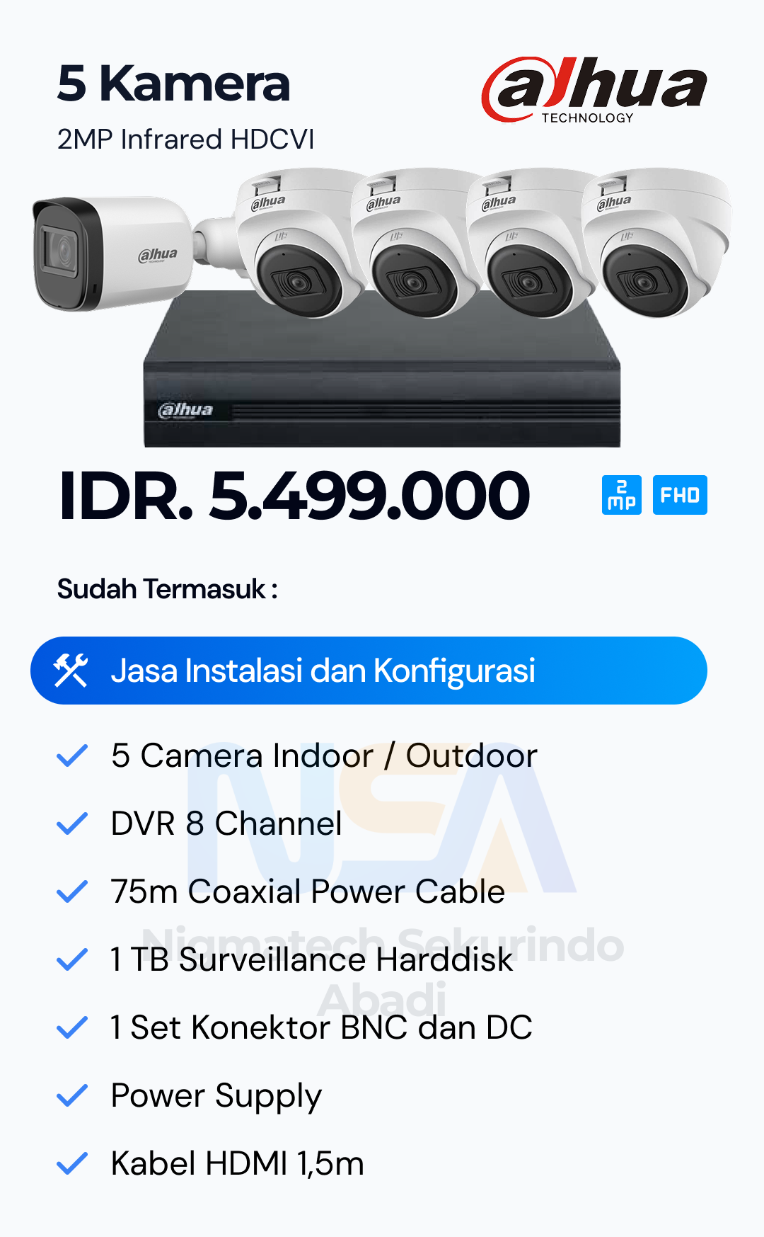 Paket CCTV Dahua 2 Kamera