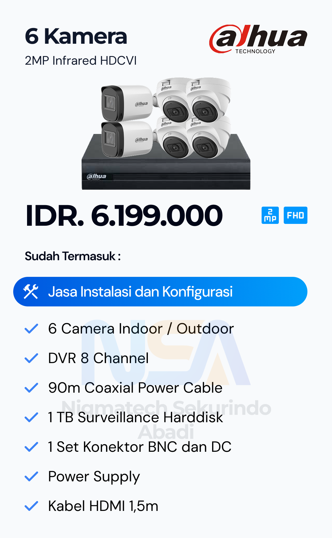 Paket CCTV Dahua 2 Kamera