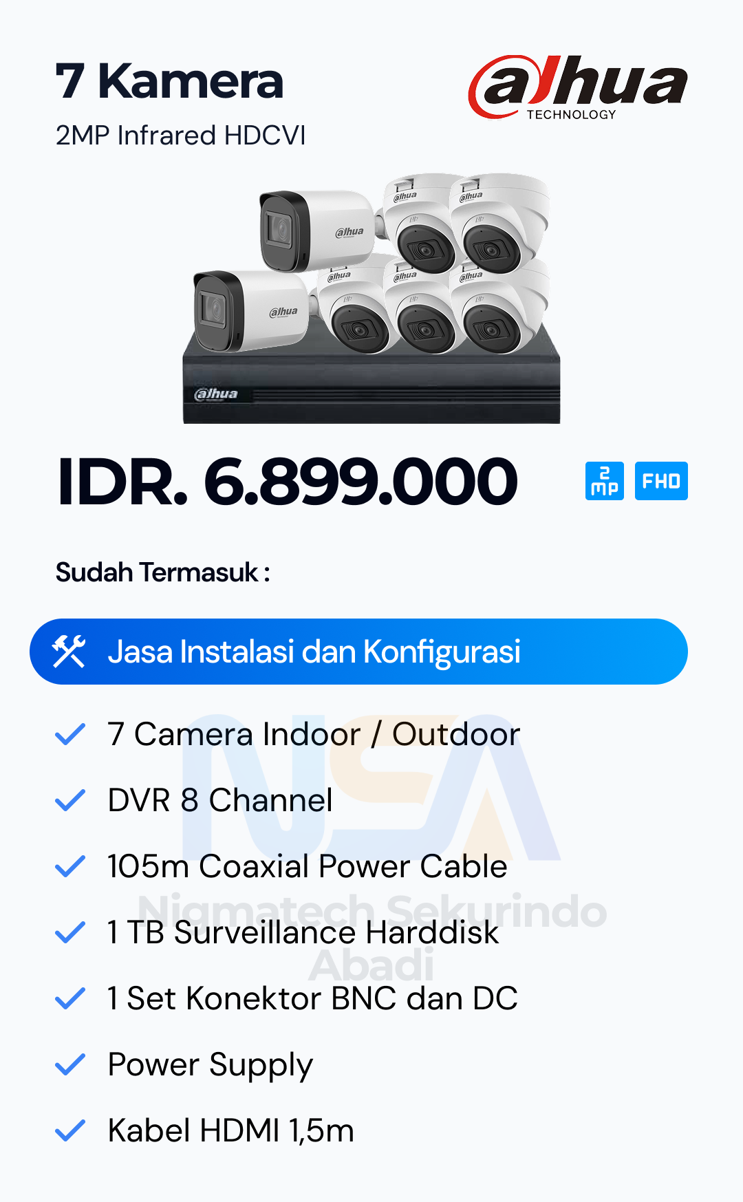 Paket CCTV Dahua 2 Kamera