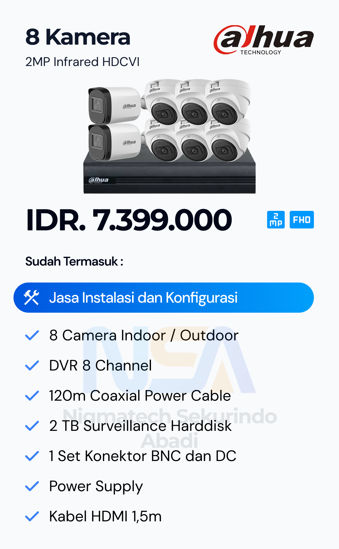 Paket CCTV Dahua 2 Kamera