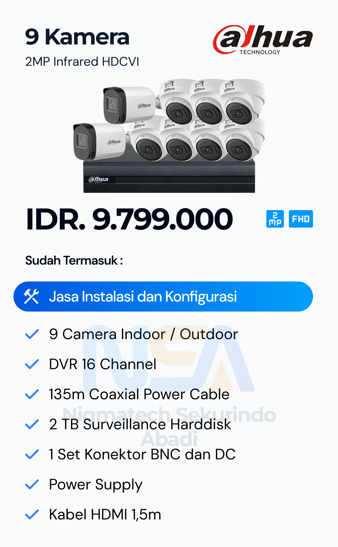 Paket CCTV Dahua 2 Kamera