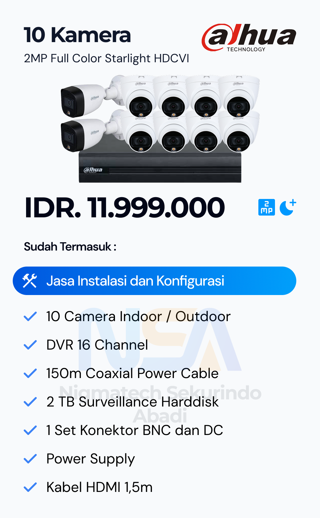 Paket CCTV Dahua 2 Kamera