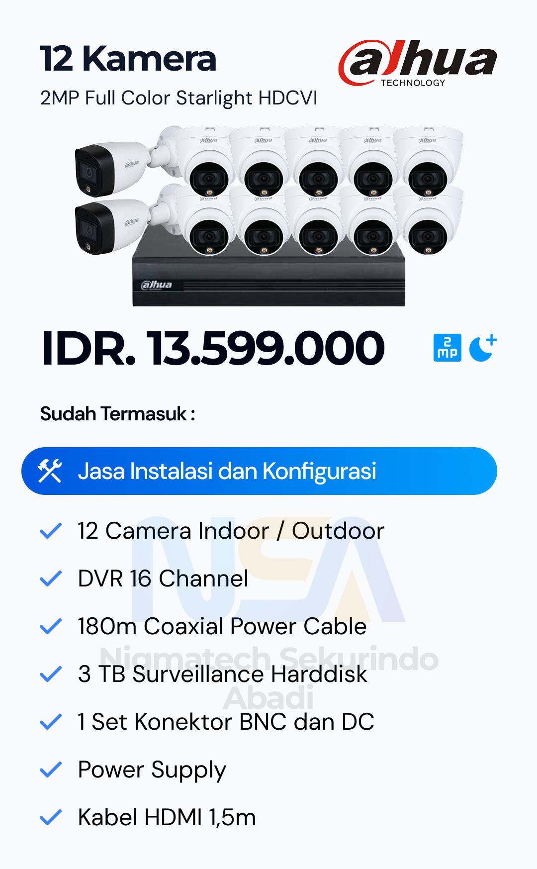 Paket CCTV Dahua 2 Kamera