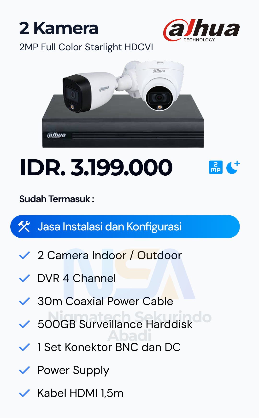 Paket CCTV Dahua 2 Kamera