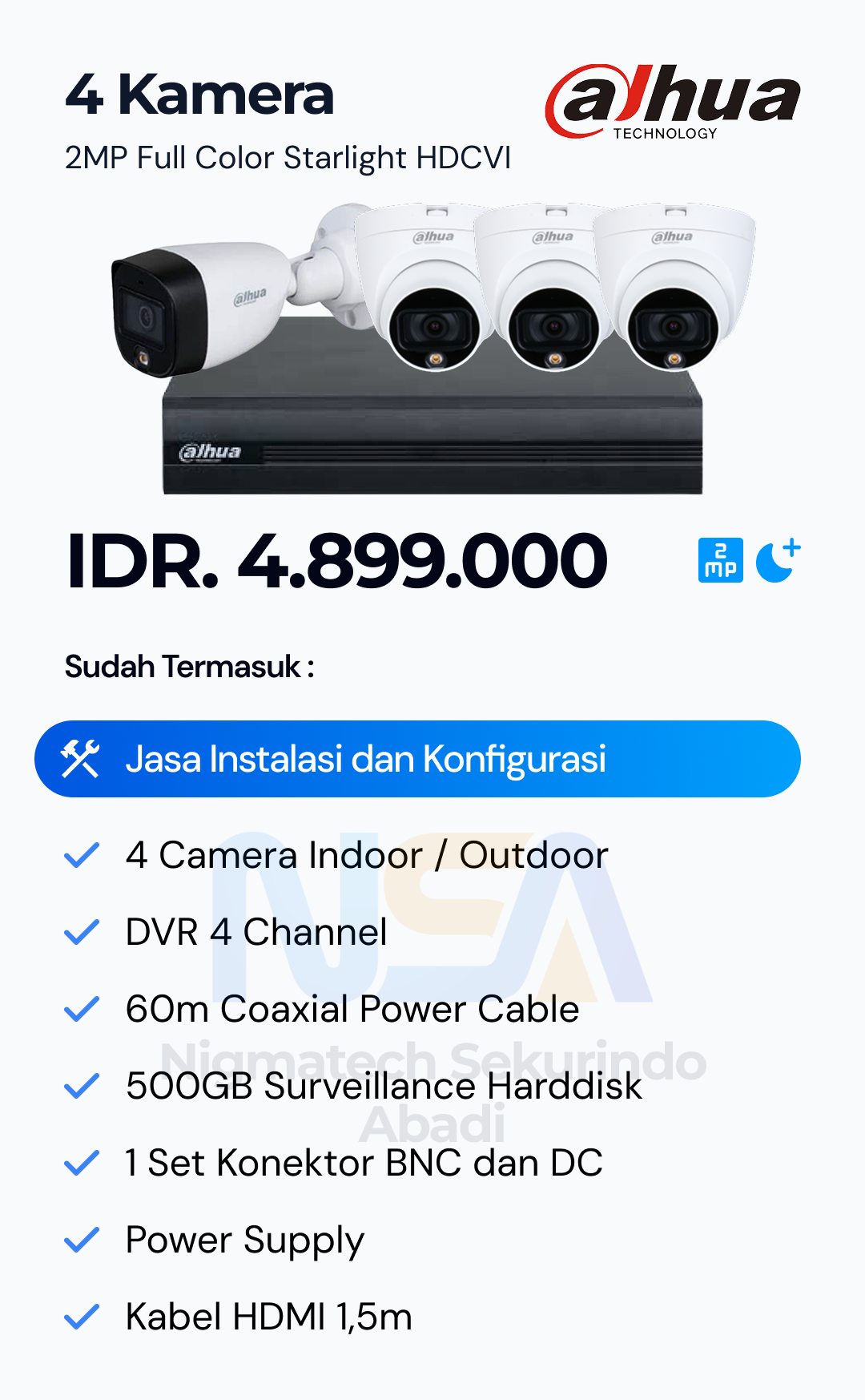 Paket CCTV Dahua 2 Kamera