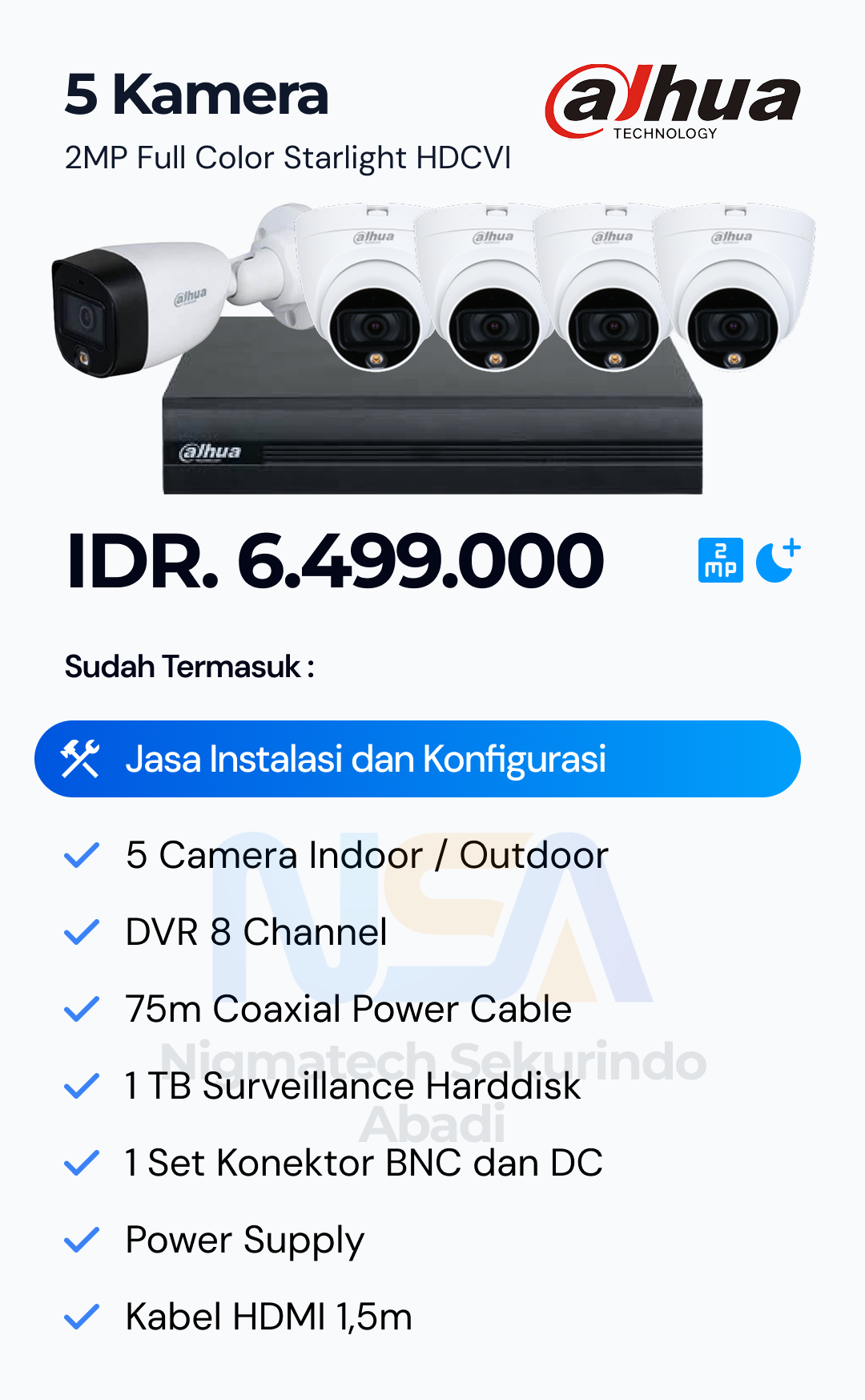 Paket CCTV Dahua 2 Kamera