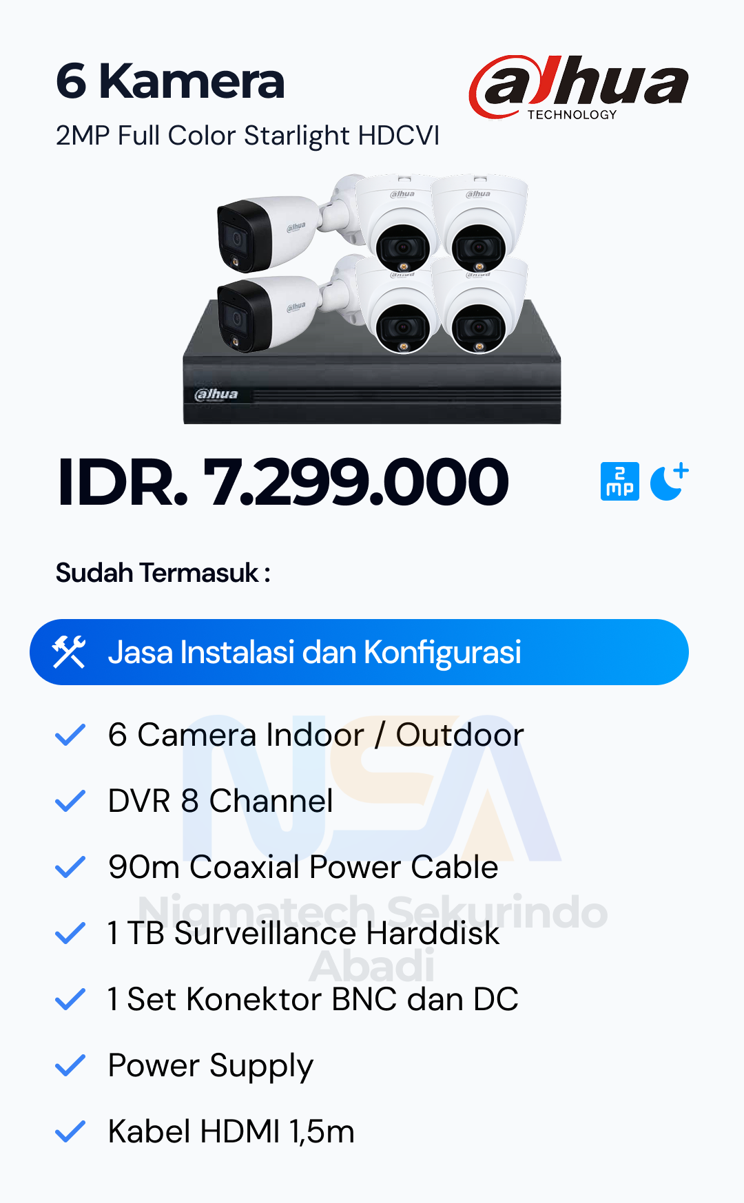 Paket CCTV Dahua 2 Kamera