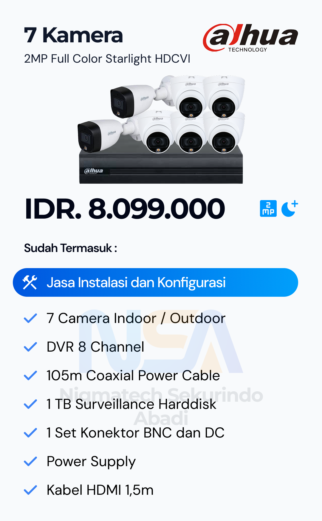 Paket CCTV Dahua 2 Kamera