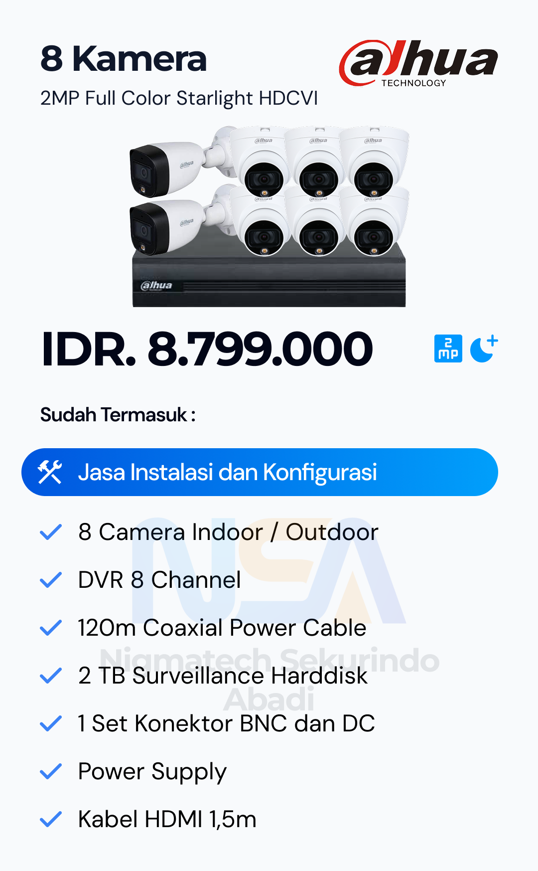 Paket CCTV Dahua 2 Kamera