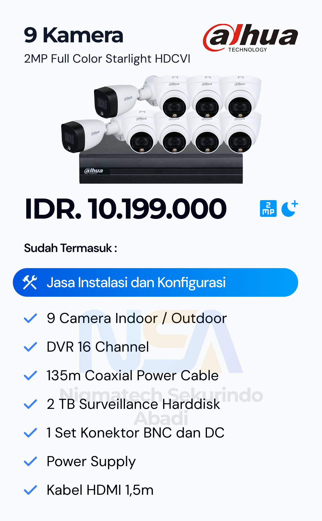 Paket CCTV Dahua 2 Kamera