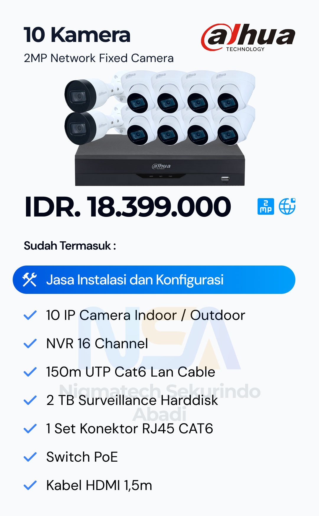 Paket CCTV Dahua 2 Kamera