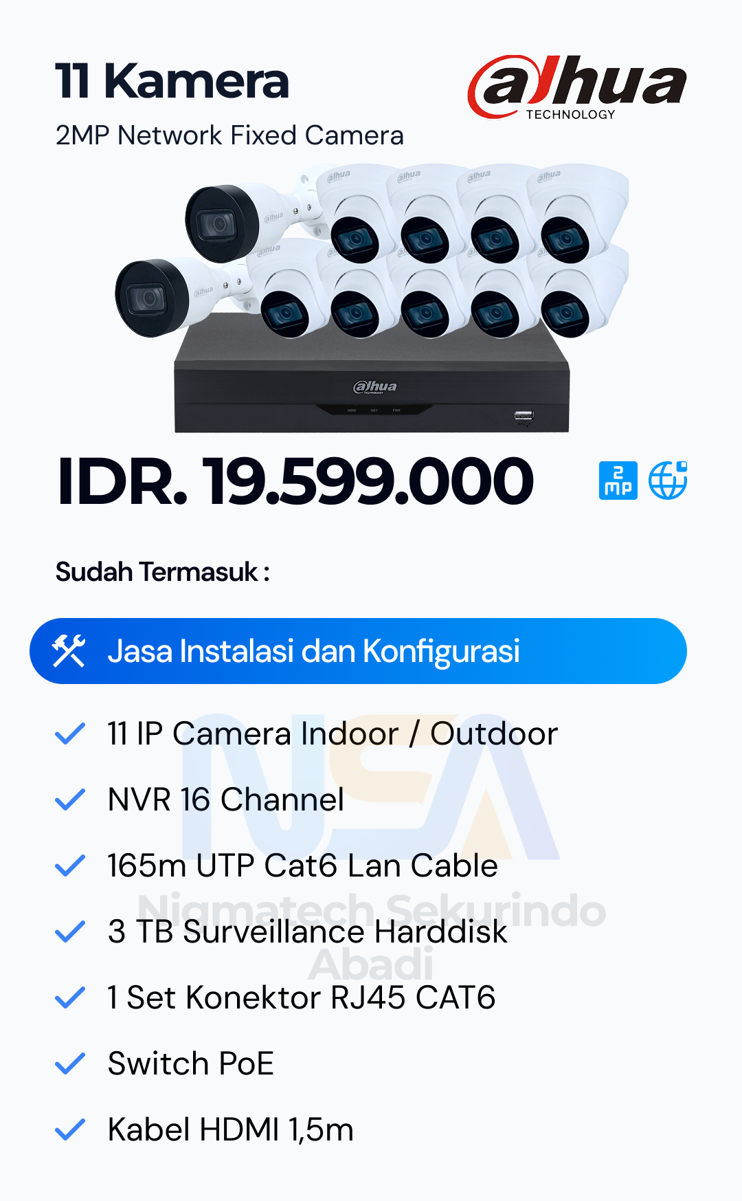 Paket CCTV Dahua 2 Kamera