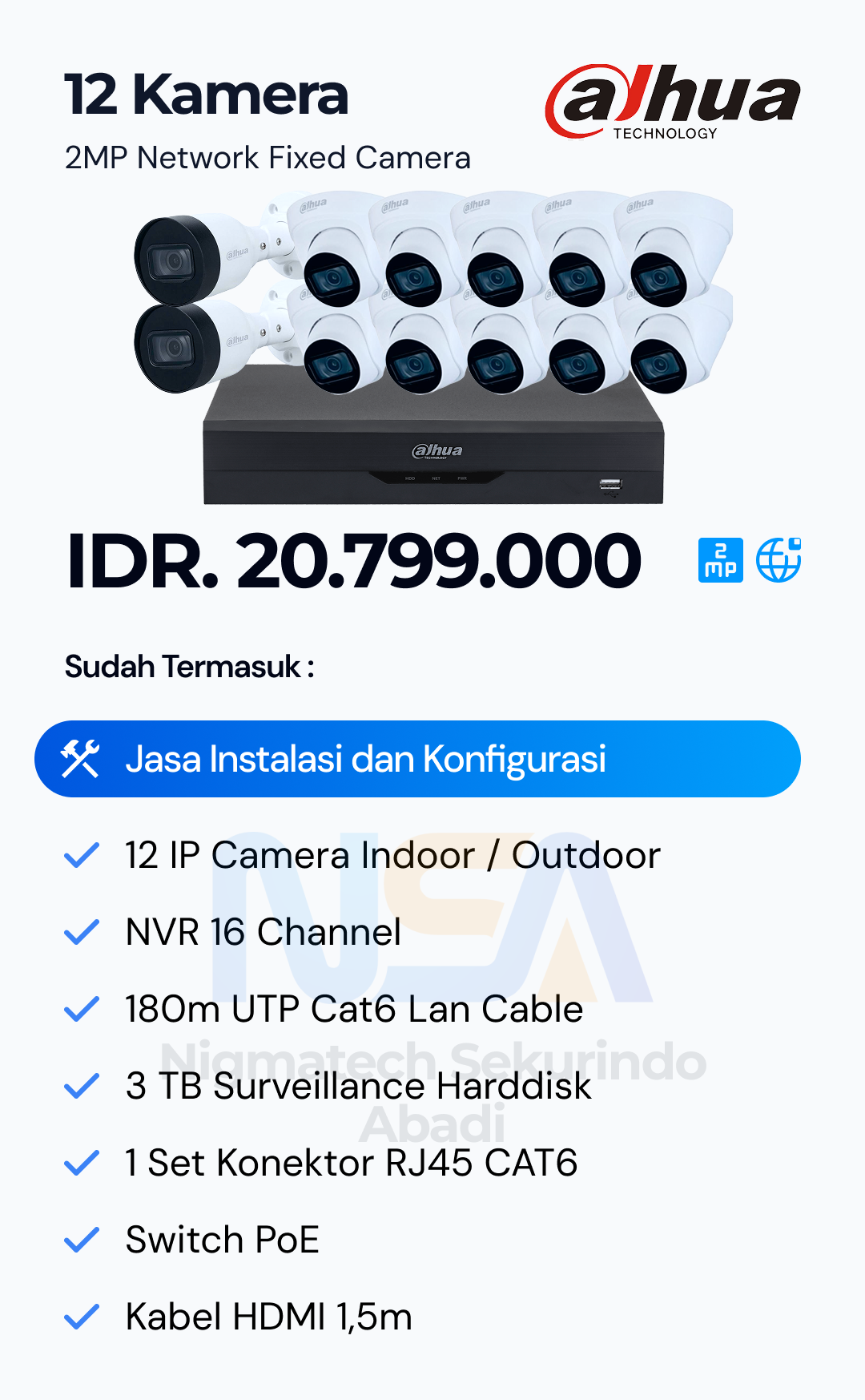 Paket CCTV Dahua 2 Kamera