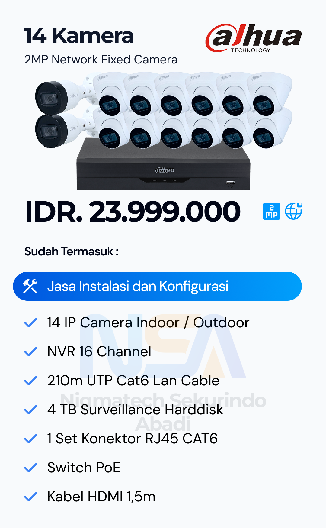 Paket CCTV Dahua 2 Kamera