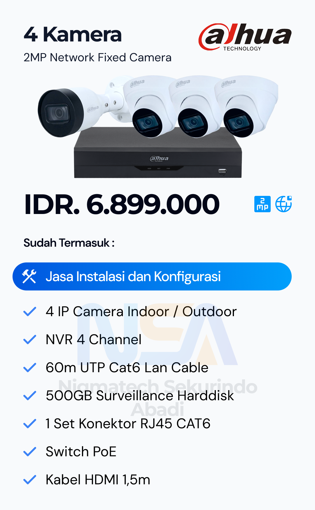 Paket CCTV Dahua 2 Kamera