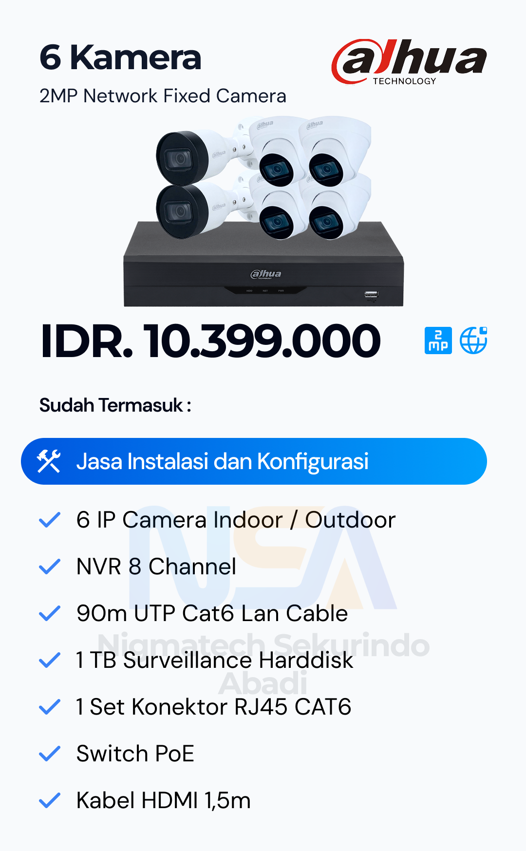 Paket CCTV Dahua 2 Kamera