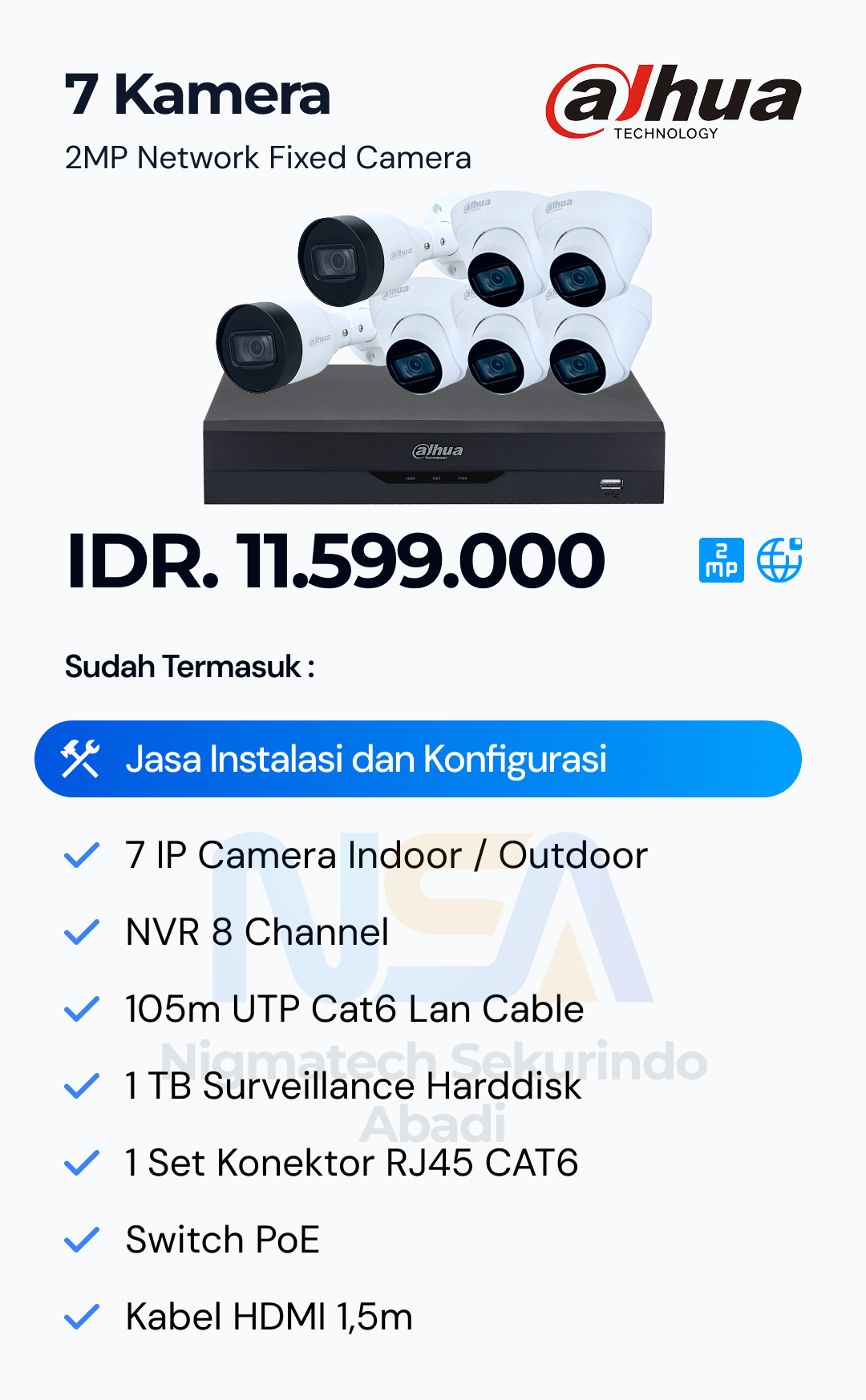 Paket CCTV Dahua 2 Kamera