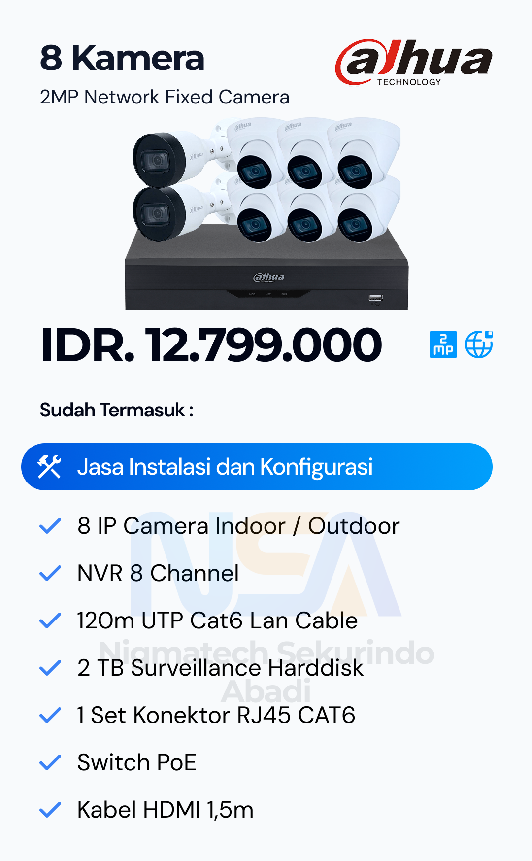 Paket CCTV Dahua 2 Kamera