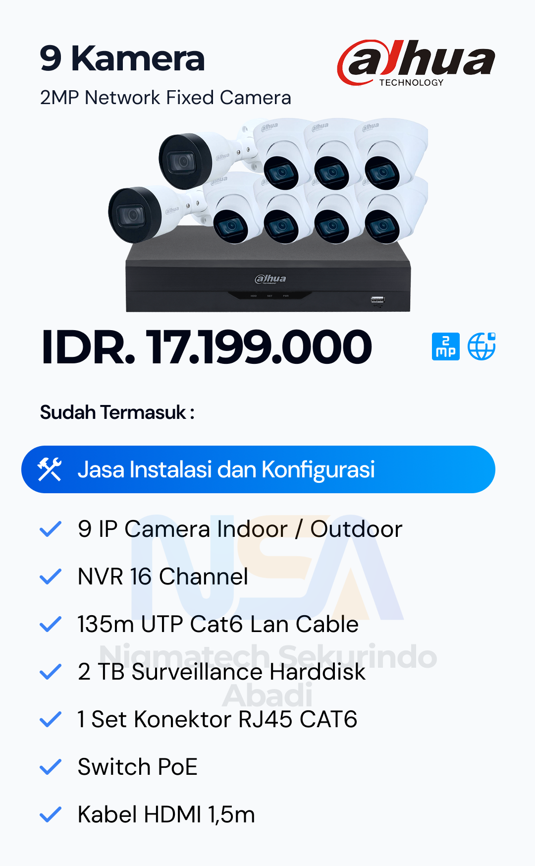 Paket CCTV Dahua 2 Kamera