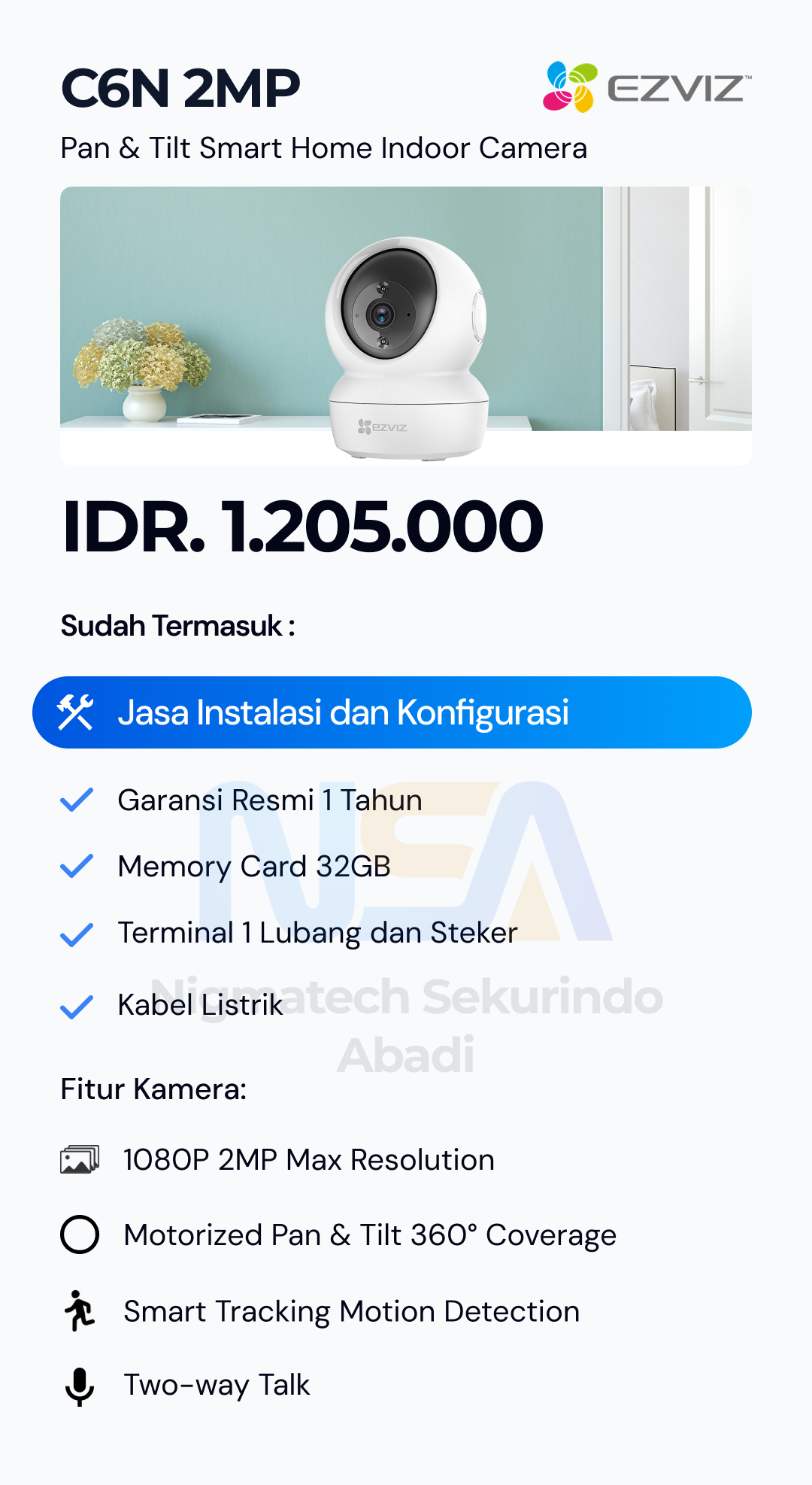 Paket CCTV Ezviz 2MP