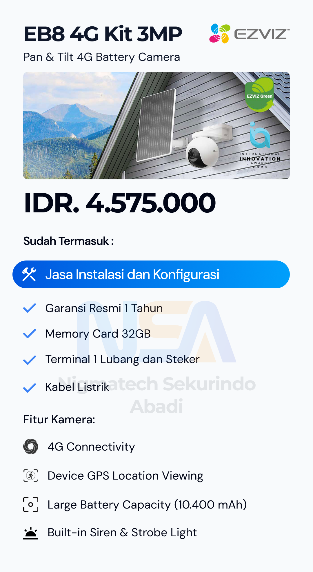 Paket CCTV Ezviz 2MP