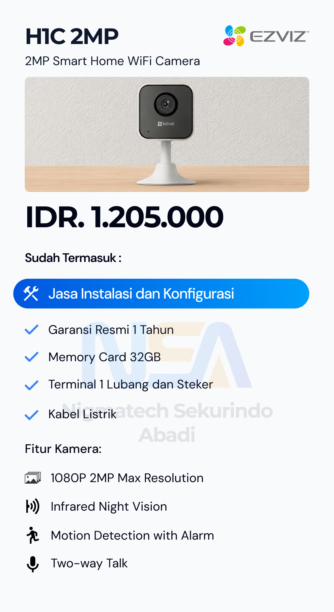 Paket CCTV Ezviz 2MP