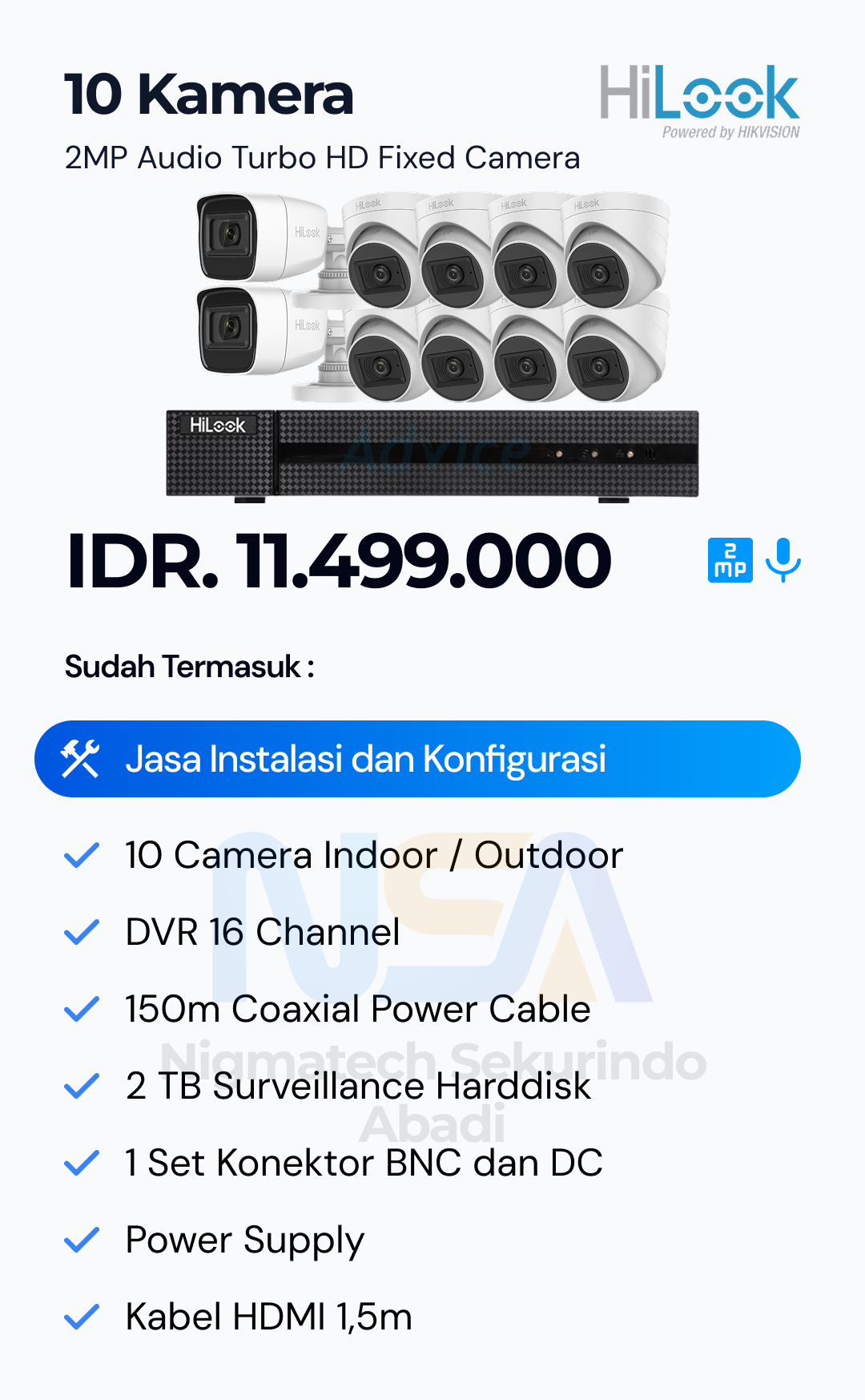 Paket CCTV Hilook 2 Kamera