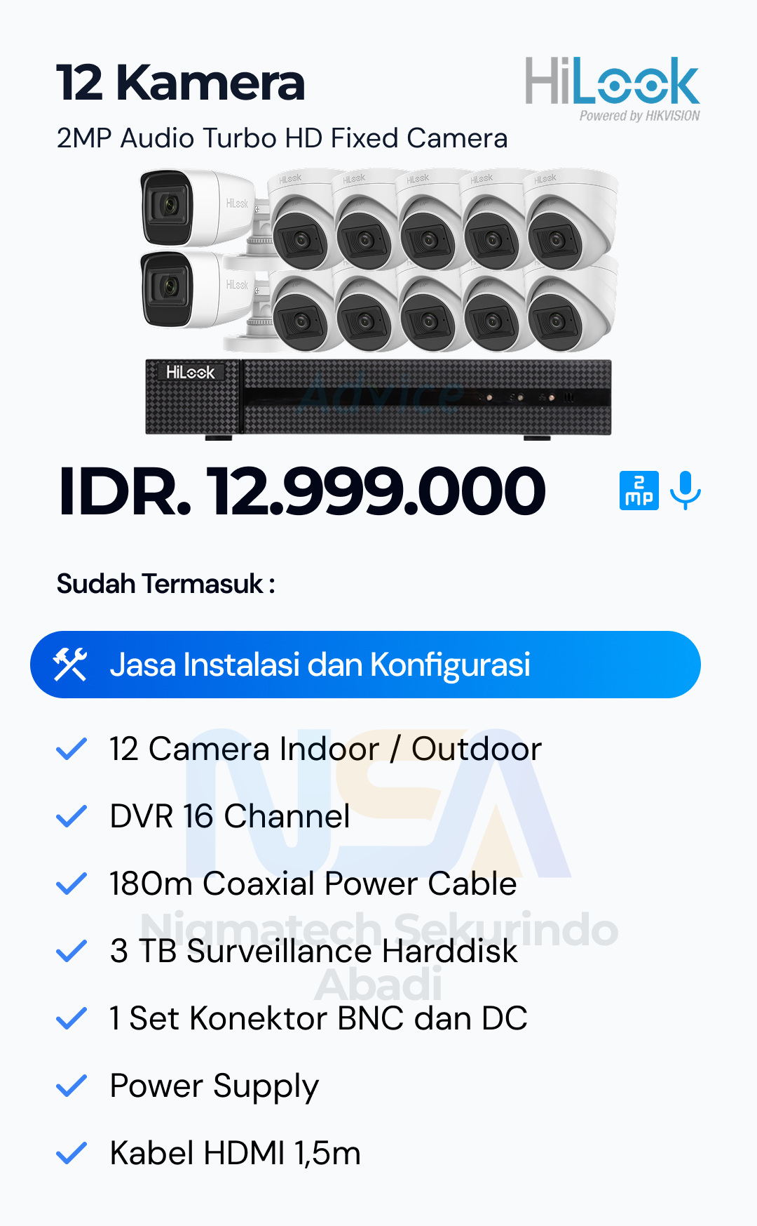 Paket CCTV Hilook 2 Kamera