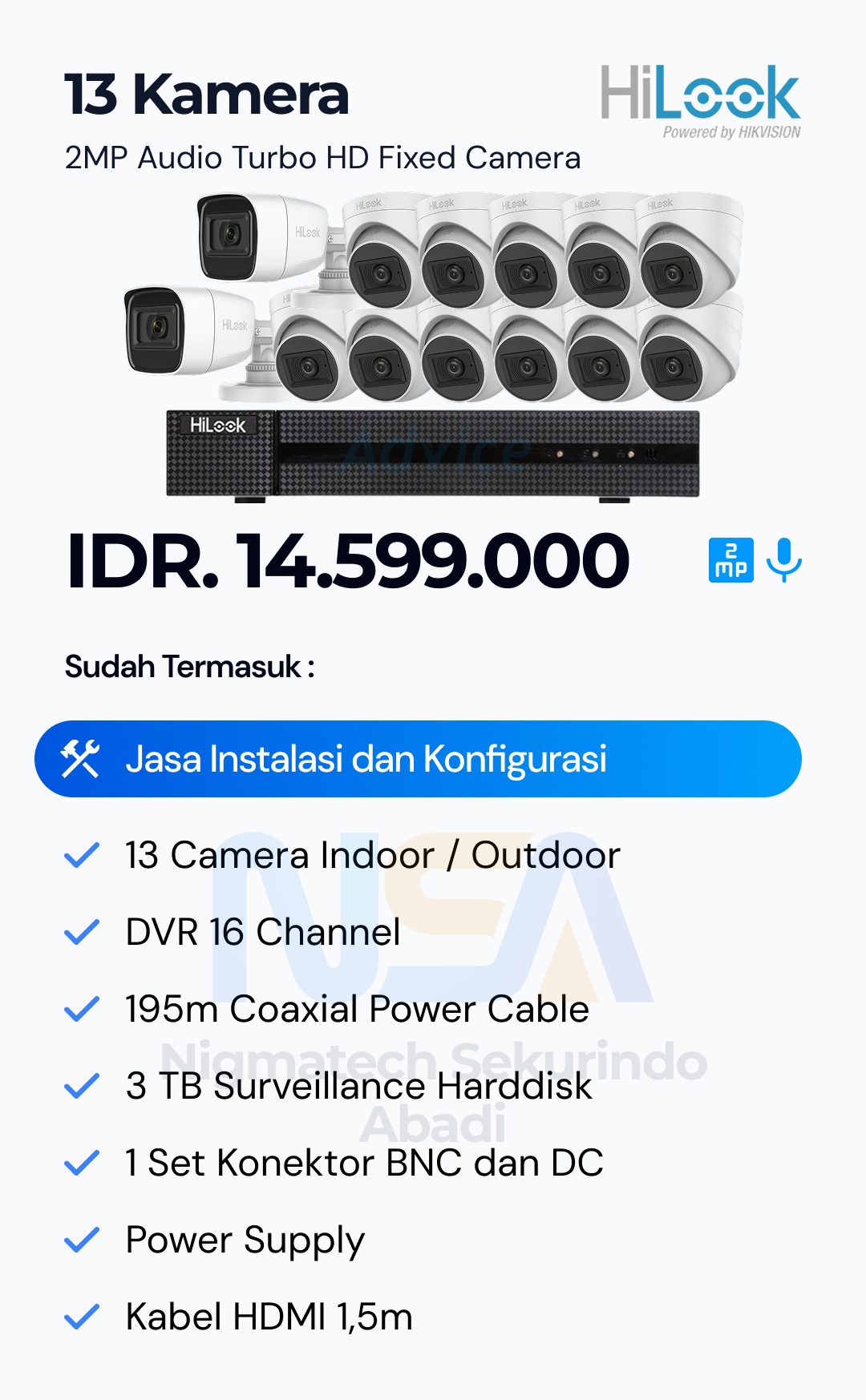 Paket CCTV Hilook 2 Kamera