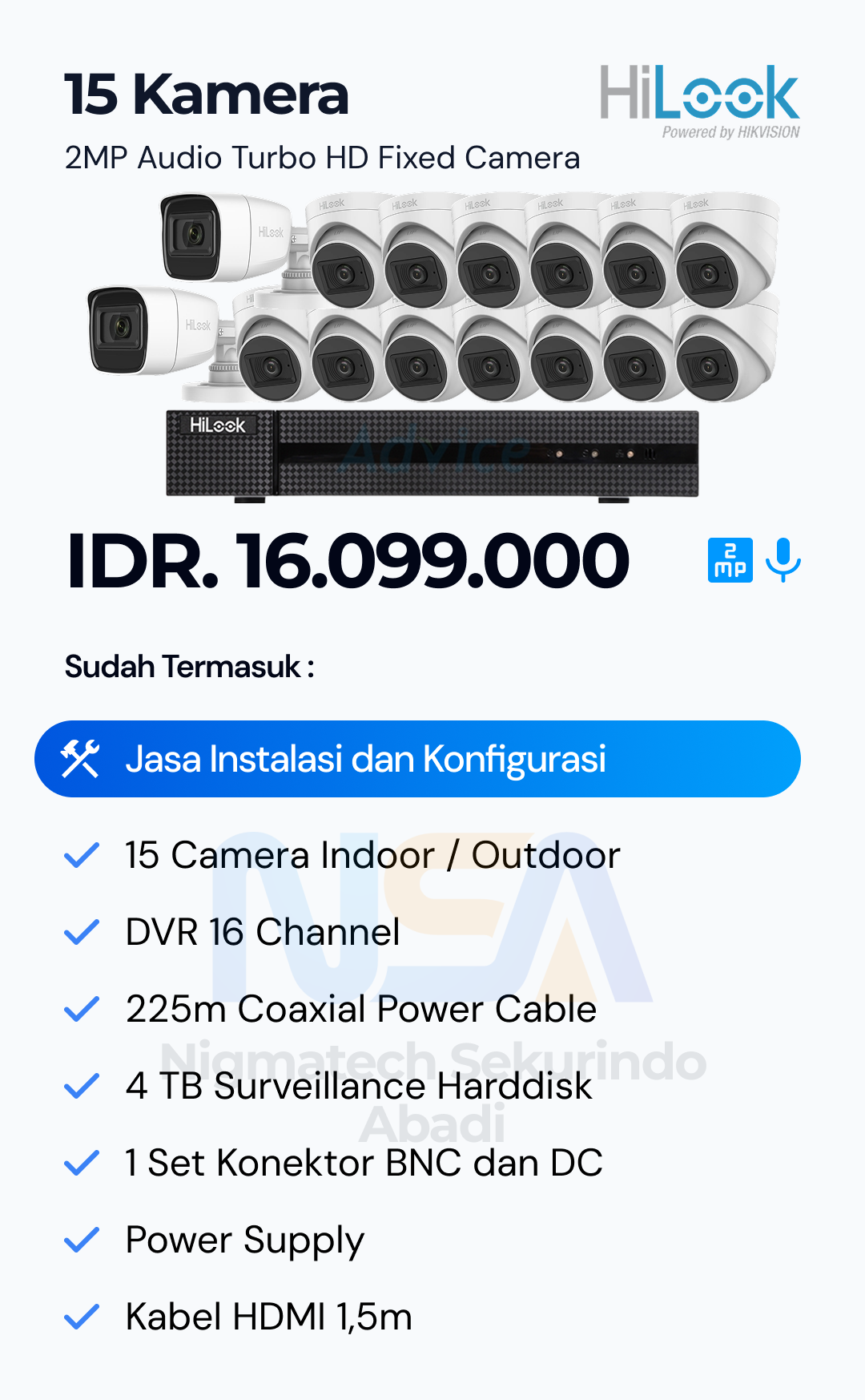 Paket CCTV Hilook 2 Kamera