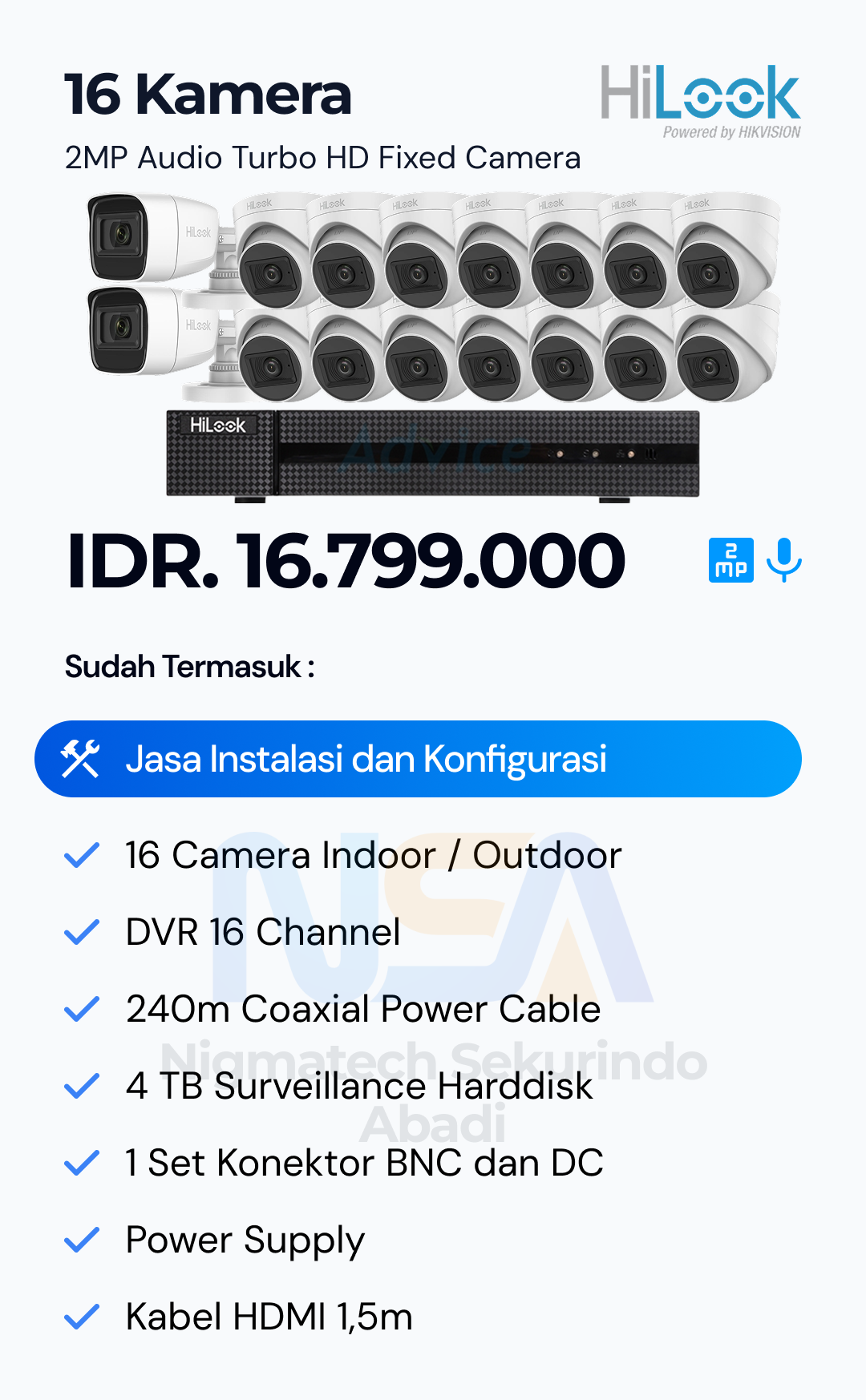 Paket CCTV Hilook 2 Kamera